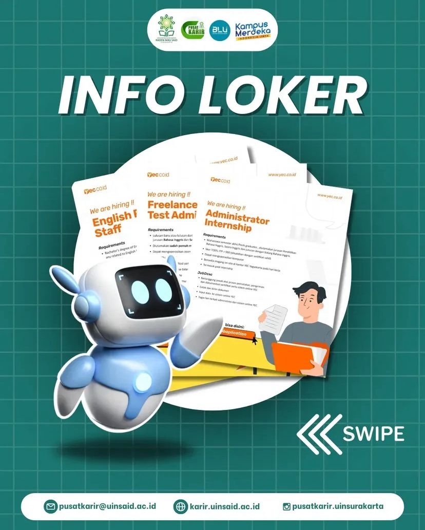 Info Lowongan Kerja Dari YEC.CO.ID!