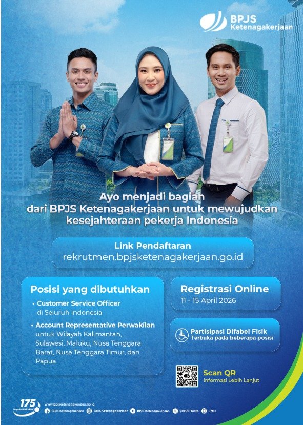 BPJS Ketenagakerjaan Buka Rekrutmen Nasional, Cari Talenta untuk Posisi Strategis
