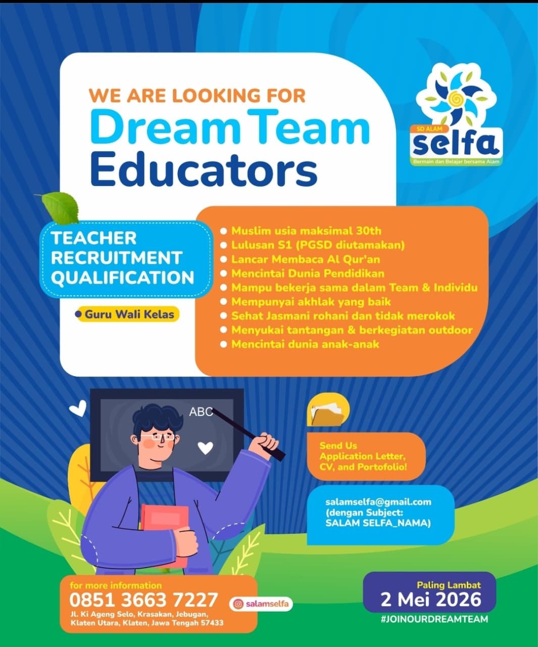 WE ARE HIRING – SD ALAM SELFA
